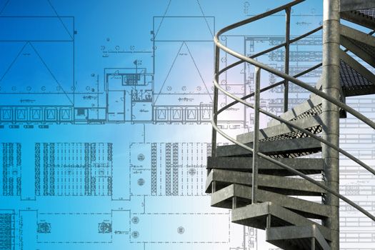 Architektonischer Grundriss eines Logistikzentrums